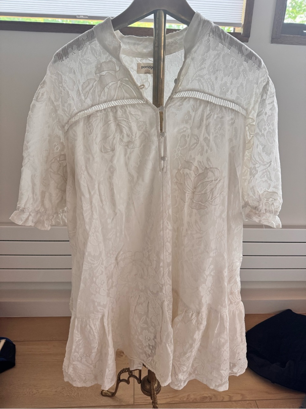Anthropologie White Lace Mini Dress - Picture 6 of 13